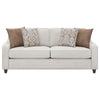 Kristy 2pc Modern Sofa Set | Sloped Track Arms | Beige Chenille BM337781