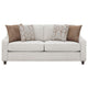 Kristy 2pc Modern Sofa Set | Sloped Track Arms | Beige Chenille BM337781