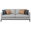 Azzy 2pc Sofa & Loveseat Set | Modern Track Arms | Light Gray Fabric BM337783