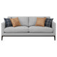 Azzy 2pc Sofa & Loveseat Set | Modern Track Arms | Light Gray Fabric BM337783