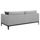 Azzy 2pc Sofa & Loveseat Set | Modern Track Arms | Light Gray Fabric BM337783