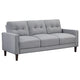 Bow 3pc Sofa Set w/ Track Arms & Tapered Legs | Gray Grid Tufted Fabric BM337800
