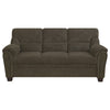 Clemen 2 Piece Sofa & Loveseat Set | Brown Chenille | Nailhead Trim BM337813
