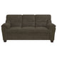Clemen 2 Piece Sofa & Loveseat Set | Brown Chenille | Nailhead Trim BM337813