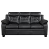 Finie 2 Piece Sofa & Loveseat Set | Black Faux Leather | Soft Foam BM337819