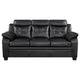Finie 2 Piece Sofa & Loveseat Set | Black Faux Leather | Soft Foam BM337819