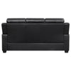Finie 2 Piece Sofa & Loveseat Set | Black Faux Leather | Soft Foam BM337819