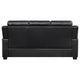 Finie 2 Piece Sofa & Loveseat Set | Black Faux Leather | Soft Foam BM337819