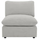 Biny Modular Armless Chair | Light Gray | Plush Foam Cushions BM337821