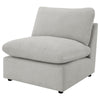 Biny Modular Armless Chair | Light Gray | Plush Foam Cushions BM337821