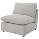 Biny Modular Armless Chair | Light Gray | Plush Foam Cushions BM337821