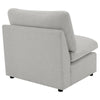 Biny Modular Armless Chair | Light Gray | Plush Foam Cushions BM337821