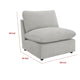 Biny Modular Armless Chair | Light Gray | Plush Foam Cushions BM337821