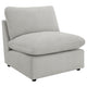 Biny Modular Armless Chair | Light Gray | Plush Foam Cushions
