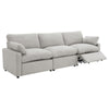 Biny Modular Power Reclining Sofa | 2 Pillows | Light Gray | 124’’ BM337822