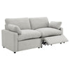 Biny Modular Power Recliner Loveseat | 2 Pillows | Light Gray 86"