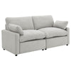 Biny Modular Power Recliner Loveseat | 2 Pillows | Light Gray 86"