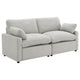 Biny Modular Power Recliner Loveseat | 2 Pillows | Light Gray 86"