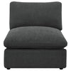 Biny Modular Armless Chair | Dark Gray | Plush Foam Cushions