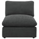 Biny Modular Armless Chair | Dark Gray | Plush Foam Cushions