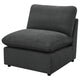 Biny Modular Armless Chair | Dark Gray | Plush Foam Cushions