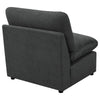 Biny Modular Armless Chair | Dark Gray | Plush Foam Cushions