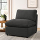 Biny Modular Armless Chair | Dark Gray | Plush Foam Cushions