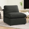Biny Modular Armless Chair | Dark Gray | Plush Foam Cushions