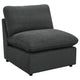 Biny Modular Armless Chair | Dark Gray | Plush Foam Cushions
