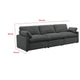 Biny Modular Power Reclining Sofa | 2 Pillows | Dark Gray | 124’’ BM337825