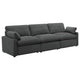 Biny Modular Power Reclining Sofa | 2 Pillows | Dark Gray | 124"