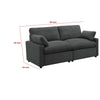 Biny Modular Power Reclining Loveseat | 2 Pillows | Dark Gray | 86"
