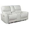 Lima 2pc Power Reclining Sofa & Loveseat Set | Ivory Faux Leather BM337827
