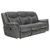 Conie 2pc Manual Recliner Sofa & Loveseat Set | Gray Faux Leather BM337833