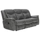 Conie 2pc Manual Recliner Sofa & Loveseat Set | Gray Faux Leather BM337833