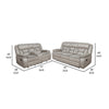 Garie 2pc Manual Reclining Sofa & Loveseat Set | Taupe Faux Leather BM337835