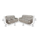 Garie 2pc Manual Reclining Sofa & Loveseat Set | Taupe Faux Leather BM337835