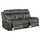 Josen 2pc Manual Reclining Sofa & Loveseat Set | Gray Faux Leather BM337839