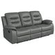 Ursula 2pc Manual Reclining Sofa & Loveseat Set | Gray Faux Leather BM337841