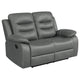 Ursula 2pc Manual Reclining Sofa & Loveseat Set | Gray Faux Leather BM337841