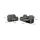 Ursula 2pc Manual Reclining Sofa & Loveseat Set | Gray Faux Leather BM337841