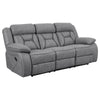 Hanie 2 Piece Manual Reclining Sofa & Loveseat Set | Gray Microfiber BM337846