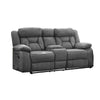 Hanie 2 Piece Manual Reclining Sofa & Loveseat Set | Gray Microfiber BM337846