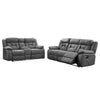 Hanie 2 Piece Manual Reclining Sofa & Loveseat Set | Gray Microfiber