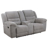 Gilo 2pc Manual Recliner Sofa & Loveseat Set | Soft Gray Chenille BM337848
