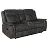 Tom 2pc Manual Reclining Sofa & Loveseat Set | Black Microfiber BM337850