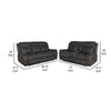 Tom 2pc Manual Reclining Sofa & Loveseat Set | Black Microfiber BM337850