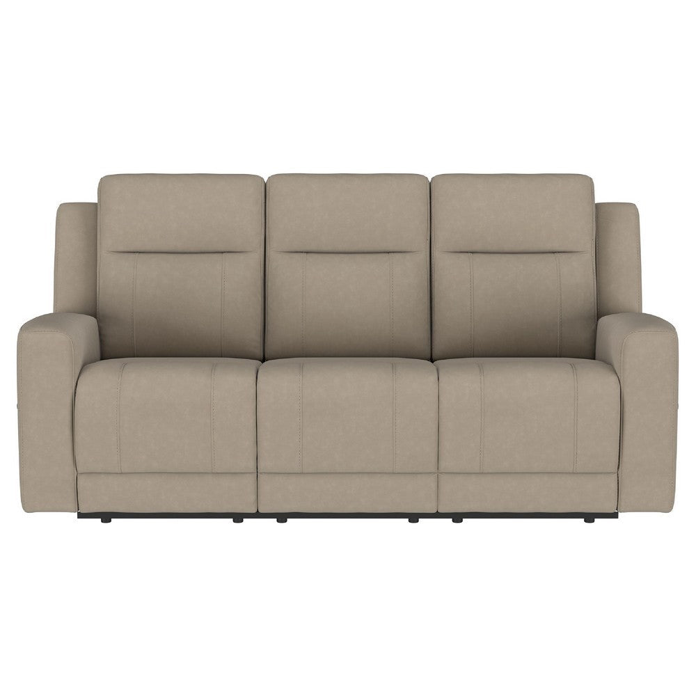 Krio 2pc Manual Reclining Sofa & Loveseat Set | Brown Faux Leather BM337854