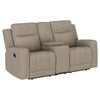 Krio 2pc Manual Reclining Sofa & Loveseat Set | Brown Faux Leather BM337854