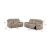 Krio 2pc Manual Reclining Sofa & Loveseat Set | Brown Faux Leather BM337854
